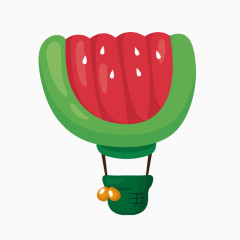 可爱西瓜热气球