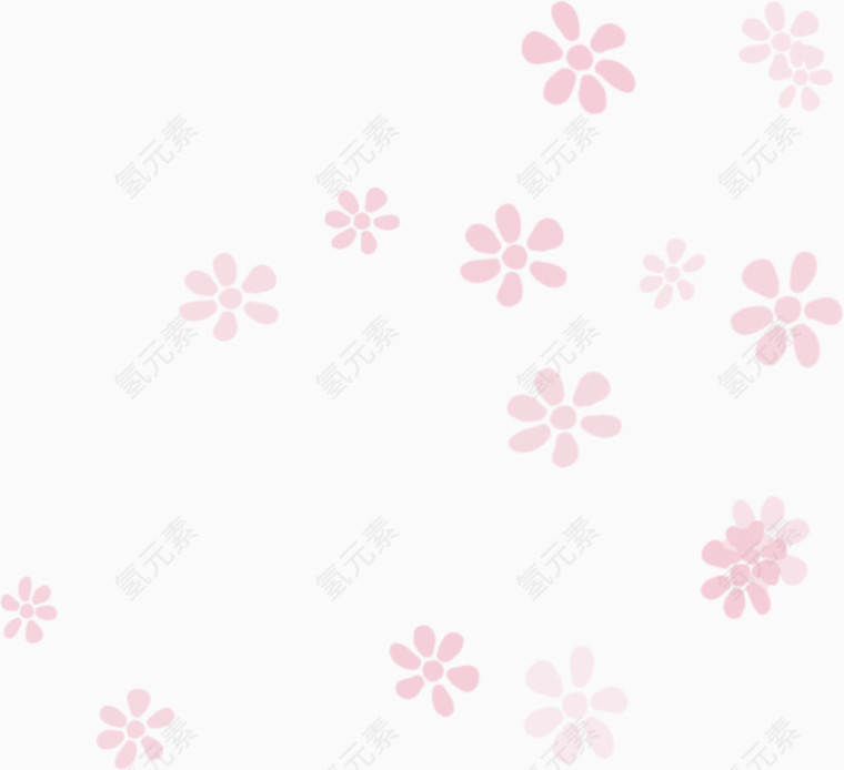粉色手绘小花