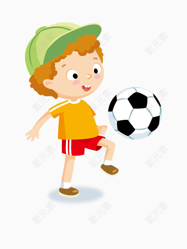 踢足球小男生