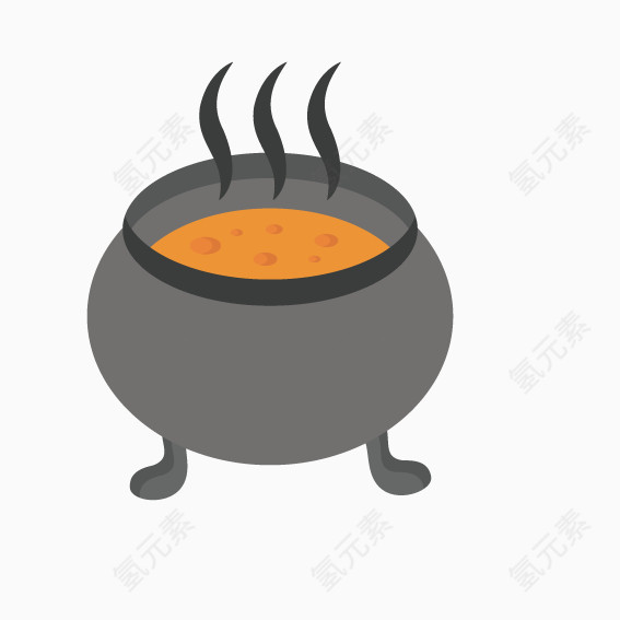 一锅冒热气的汤