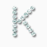 绿宝石水钻字母K