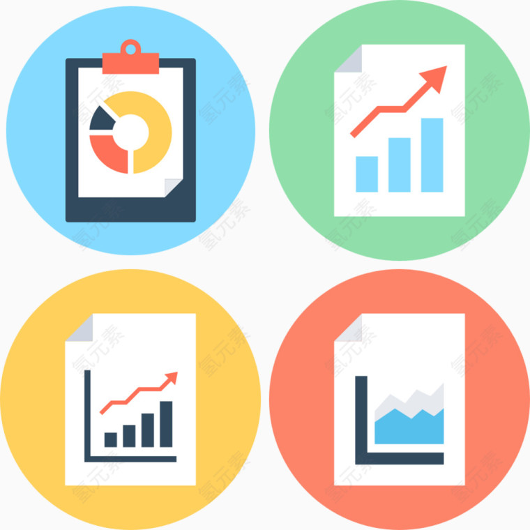 财务工作分析报告图标icon