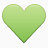 新鲜的绿色心爱heart-icons