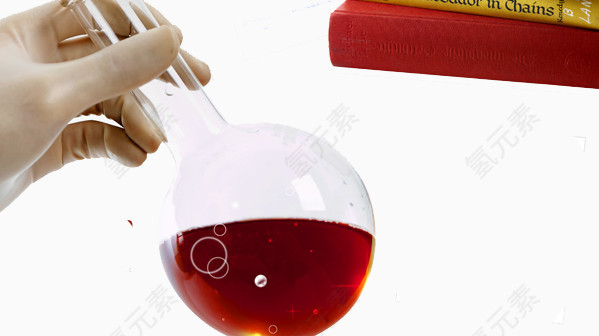 化学实验玻璃瓶书本