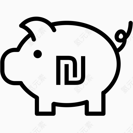 银行货币金融以色列小猪储蓄舍客勒货币-勒1卷