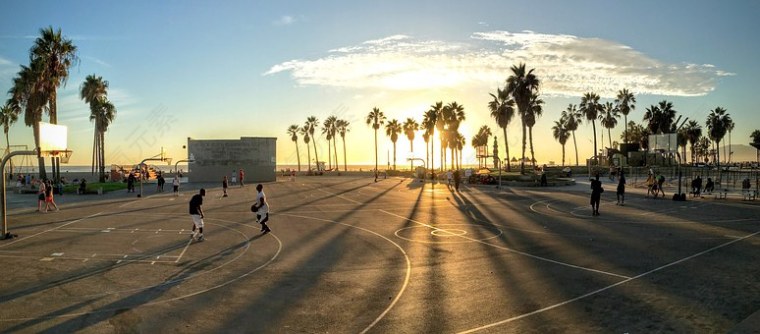 篮球,公园,日落,法院,篮球场,户外,播放,免費的照片,免费图片