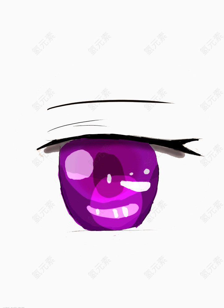 紫色眼睛免抠素材
