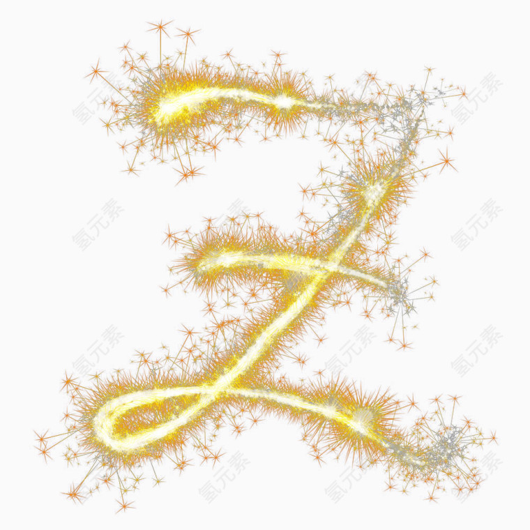 金色烟火字母Z