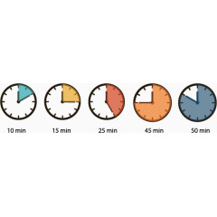 矢量PPT设计时钟形图标