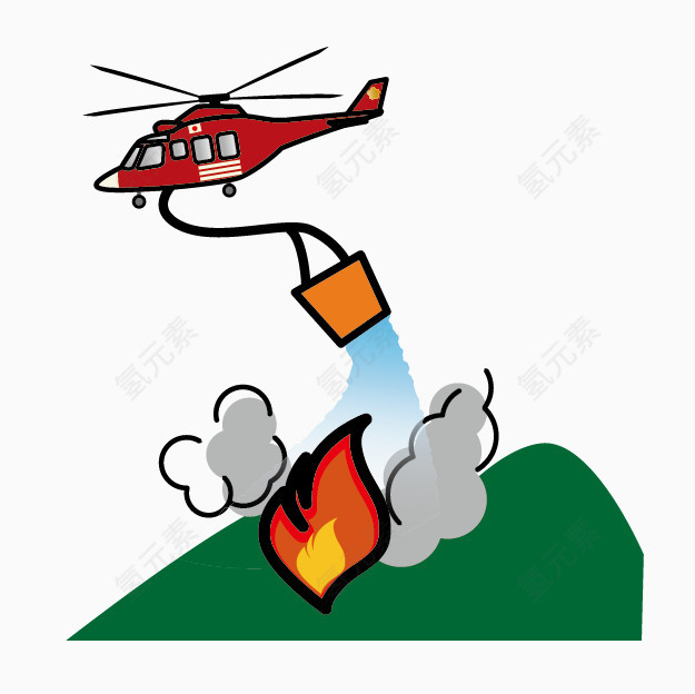 卡通消防安全图