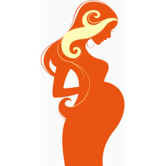 橙色孕妇