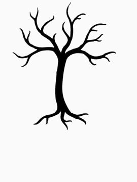 简洁树枝矢量图