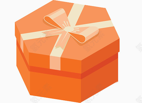 橙色手绘礼盒
