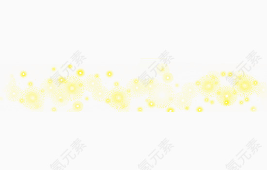 黄色手绘新年光效装饰下载