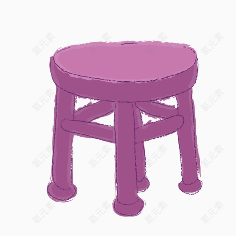 紫色板凳