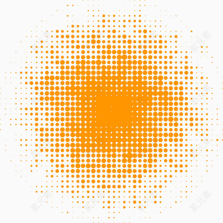 创意合成橙色光效形状
