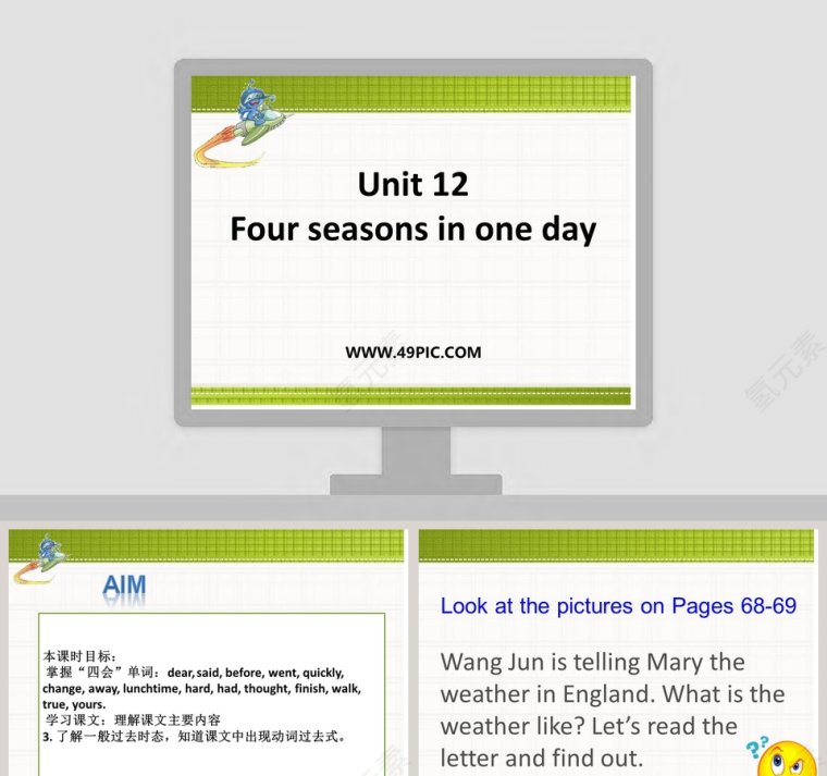 Unit 12-Four seasons in one day教学ppt课件第1张