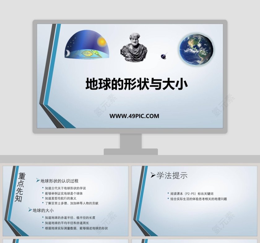地球的形状与大小教学ppt课件