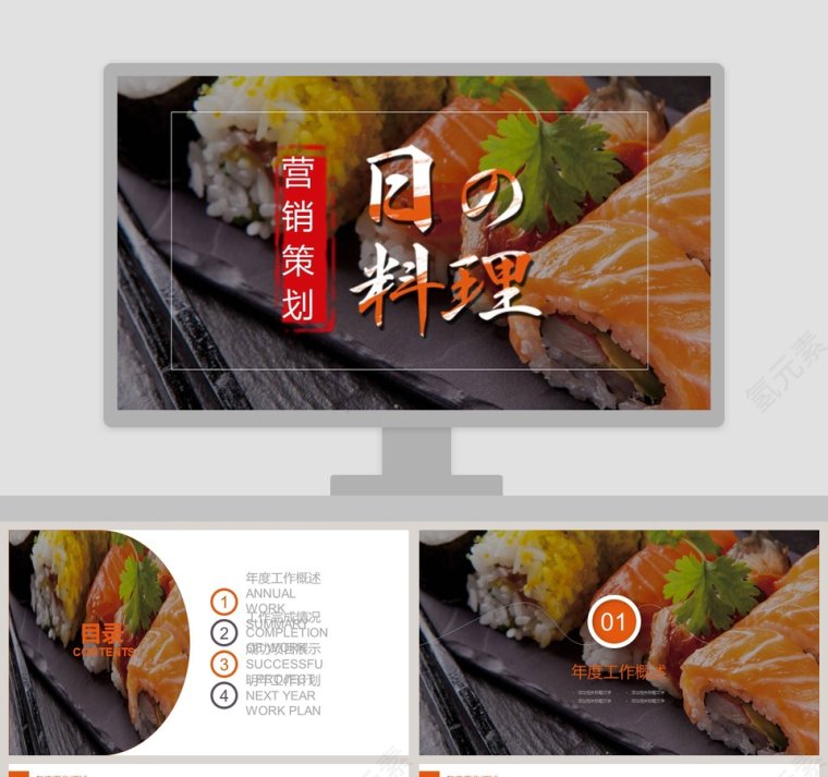 日本料理营销策划普通模板第1张