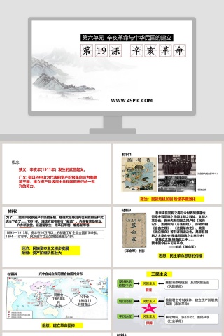 第六单元  辛亥革命与中华民国的建立教学ppt课件下载
