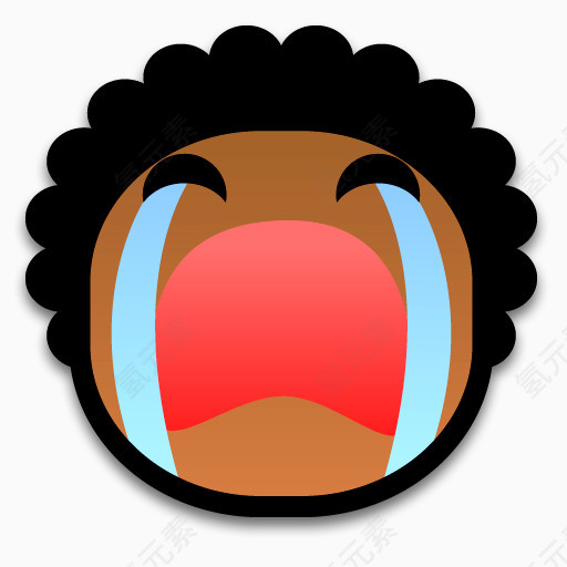 哭表情符号black-power-emoticons-icons