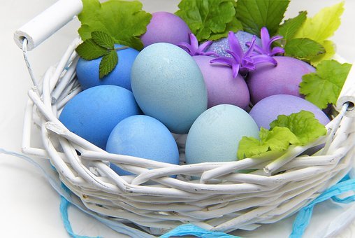 复活节,蛋,购物篮,复活节彩蛋,复活节巢,osterkorb,传统上,