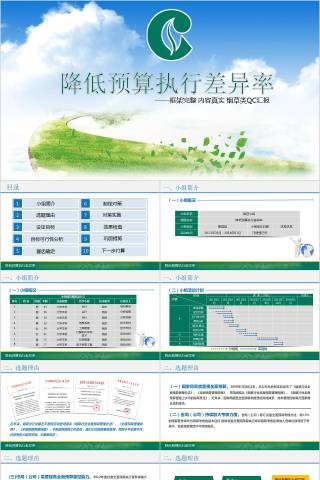 降低预算执行差异率品管圈护理PPT