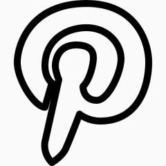 兴趣线图标Pinterest社会Web社会偶像