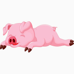 睡着的粉色小猪