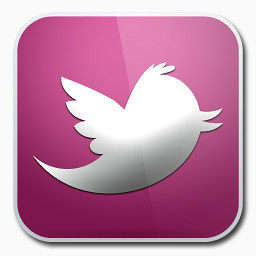 推特purple-glossy-social-icons