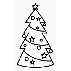 圣诞节树Christmas-Trees-Line-Craft-icons