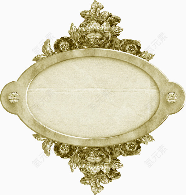 古铜色素雅对称镜框
