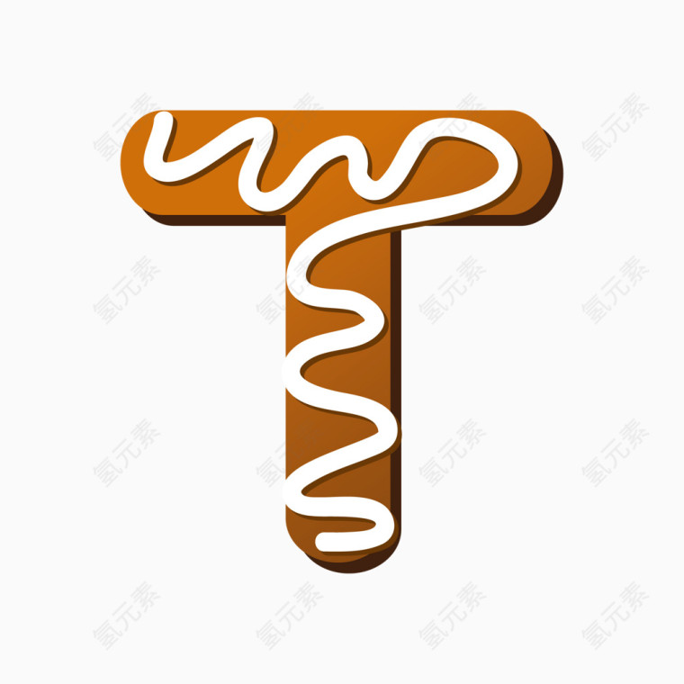 饼干英文字体字母T