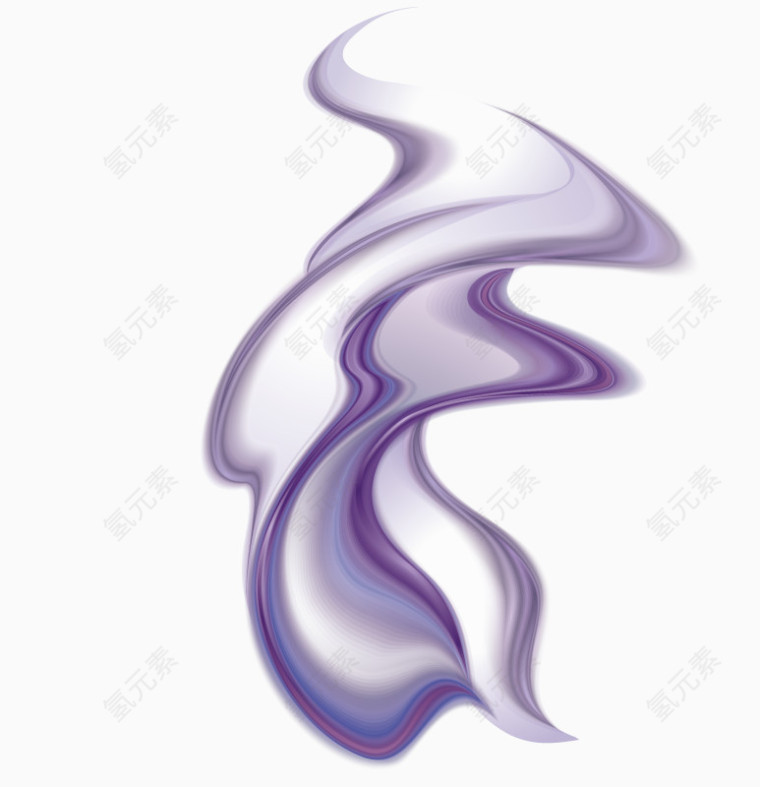 紫色电器烟雾元素