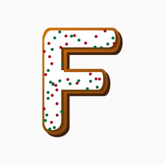 饼干英文字体字母F