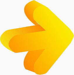 黄色的箭头正确的3 d-arrow-icons