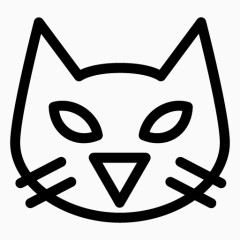 黑色的猫Outline-icons