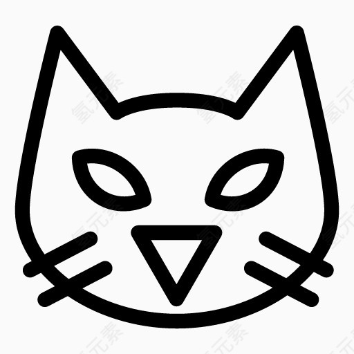 黑色的猫Outline-icons