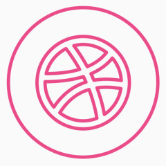 设计Dribbble图形图像线霓虹灯社会霓虹灯线社交圈的颜色