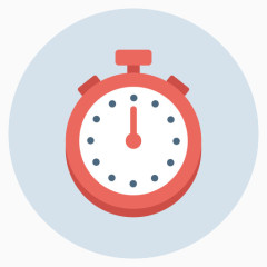 测量速度秒表时间钟表定时器平面设计图标（设置1）