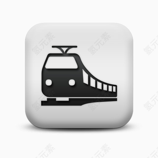 不光滑的白色的广场图标运输旅行运输火车Transport-travel-icons