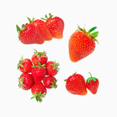 新鲜红色草莓合集PNG元素