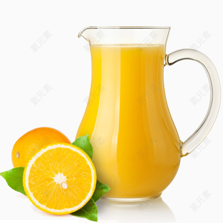 果汁杯子橙子