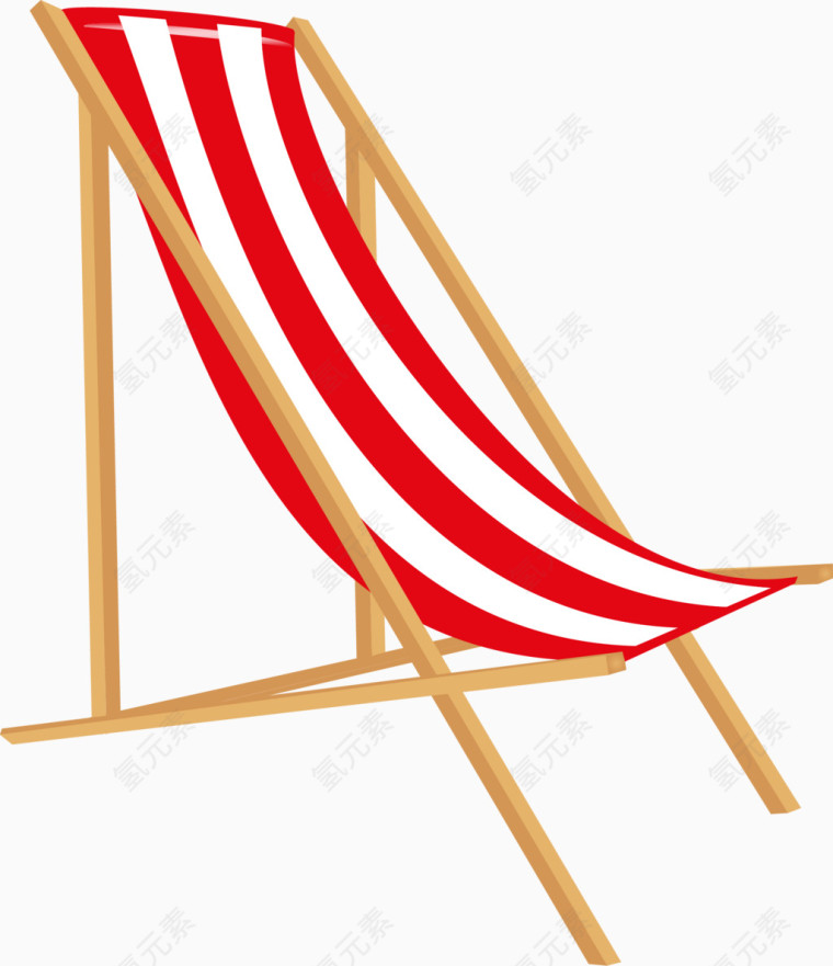 卡通沙滩椅红色