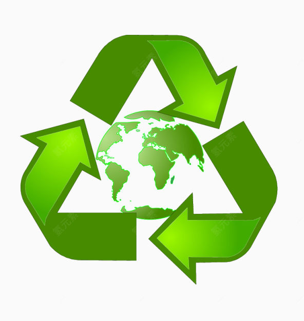 地球绿色循环标志下载