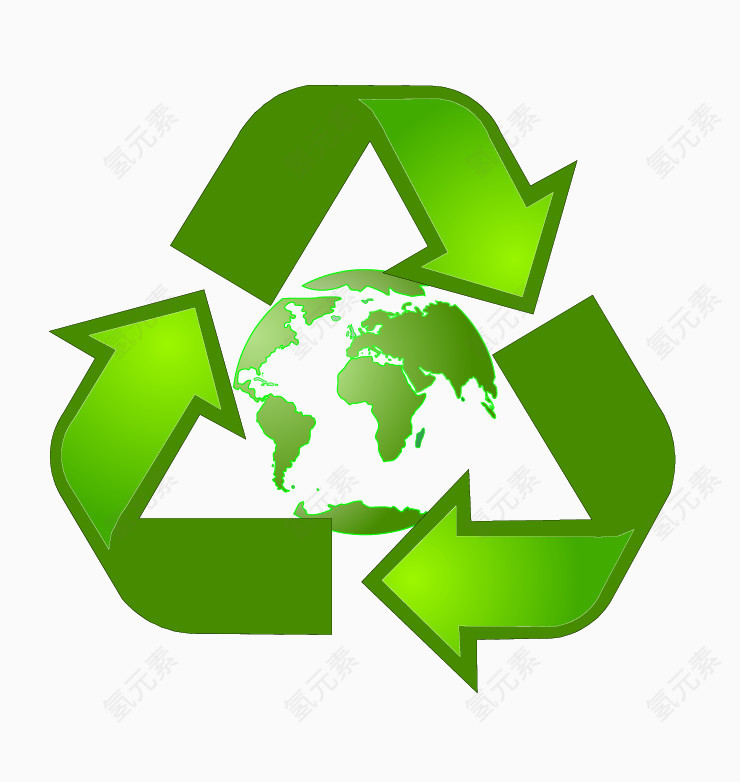 地球绿色循环标志