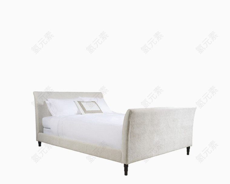 3d装饰床品 白色的床
