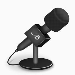 Microphone foam black Icon