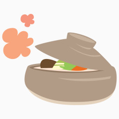 卡通火锅蔬菜素材
