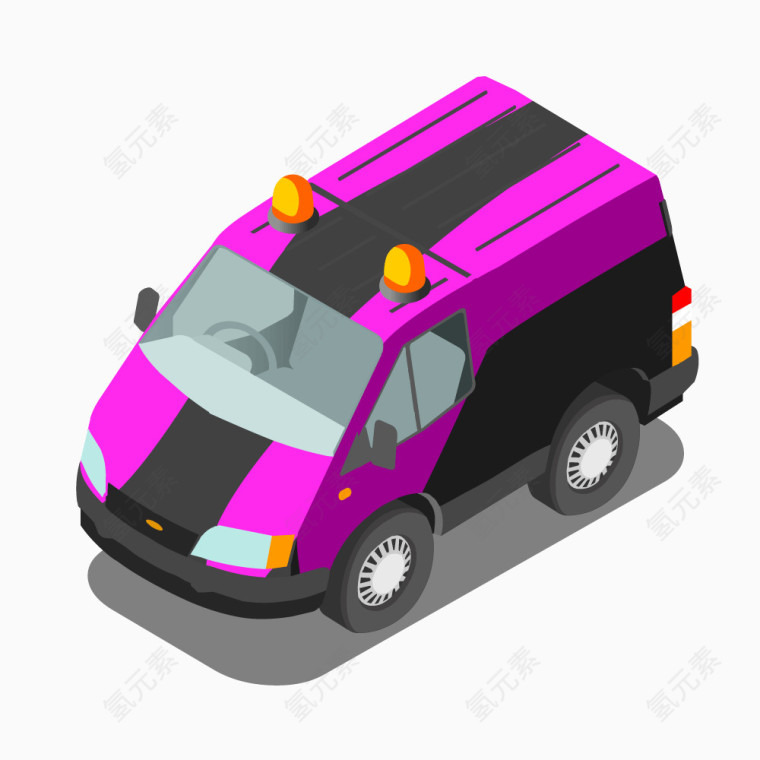 紫色救护车闪灯